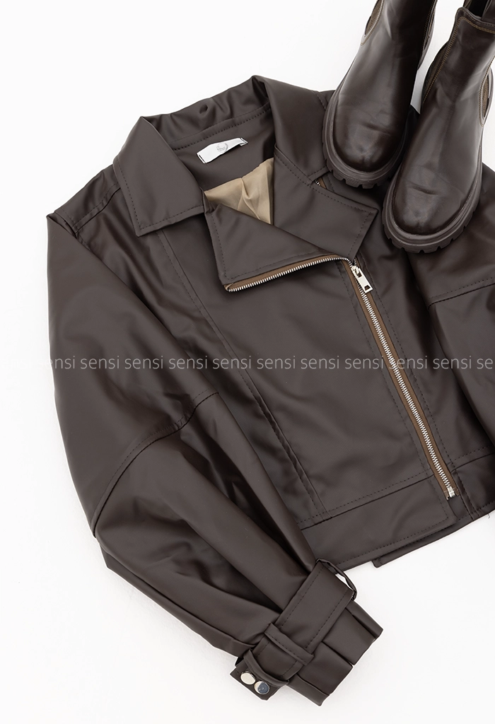 کت چرم یقه انگلیسی لونا کد1005182